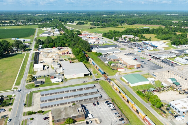 Benson has a rail road that runs through town.