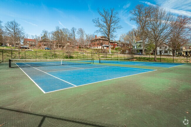 Tyler Park residents can practice their serve on the tennis courts at Tyler Park.