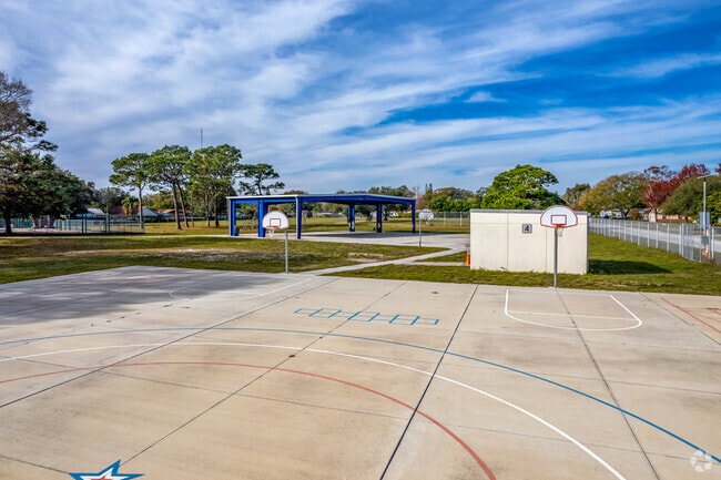 You kids can throw some hoops during their breaks at Bardmoor elementary school.