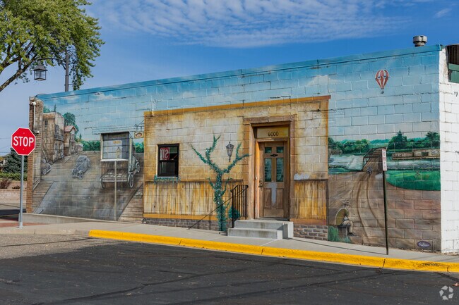 Colorful murals can be found painted on storefronts throughout Rockford.