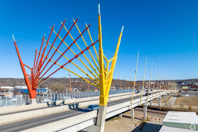 The Council Bluffs Gateway is a great way to get around town in Cochran Park.