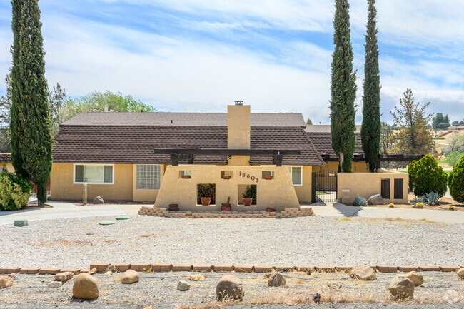 The Mesa has diverse style of homes like the Pueblo inspired architecture.