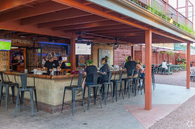 Fletch's Local Tap House in Menominee South has a beautiful patio area and great service.