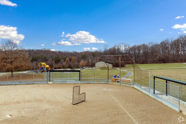 The baseball diamond at Hammond Park in North Laurel is well maintained.