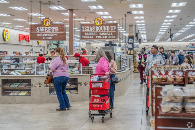 Visitors to the famous Buc-ee's in Calhoun can shop, eat, and take pictures.
