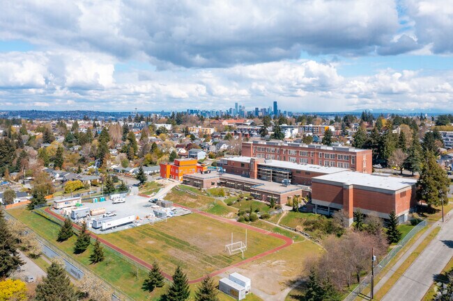 Madison Middle School has a football field and track.