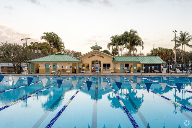 The incredible Houston/Sworn Aquatic Center is in Mitchell Moore Park within Carver Village.