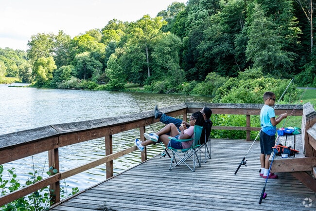 Lake Glacier offers fishing access for Schenley residents in Mill Creek Metropark.