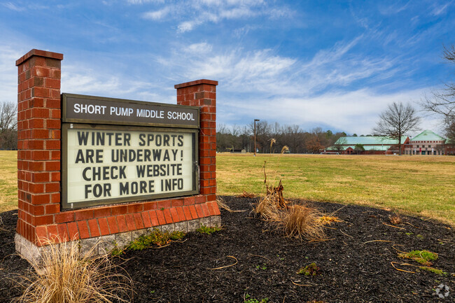 The entrance to Short Pump Middle School.