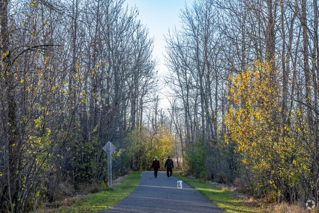 A paved trail runs through Prentice Park in Ashland.