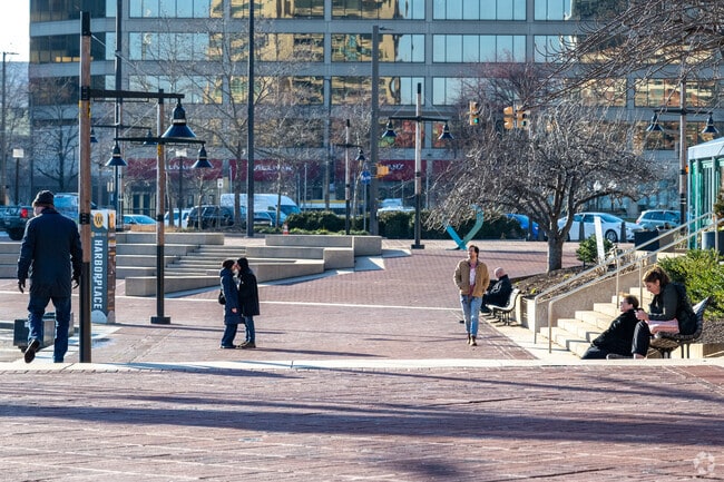 When you live in Poppleton you can hang out with friends in the Inner Harbor.