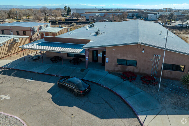 The front entrance of Mark Armijo Academy.