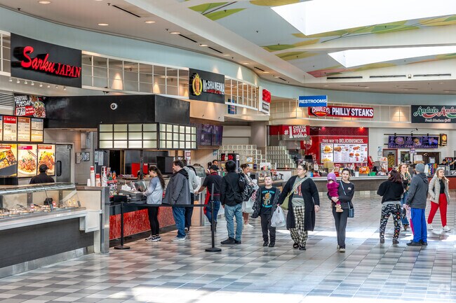 Visitors to Coral Ridge Mall can check out the expansive and varied options at the huge food court.