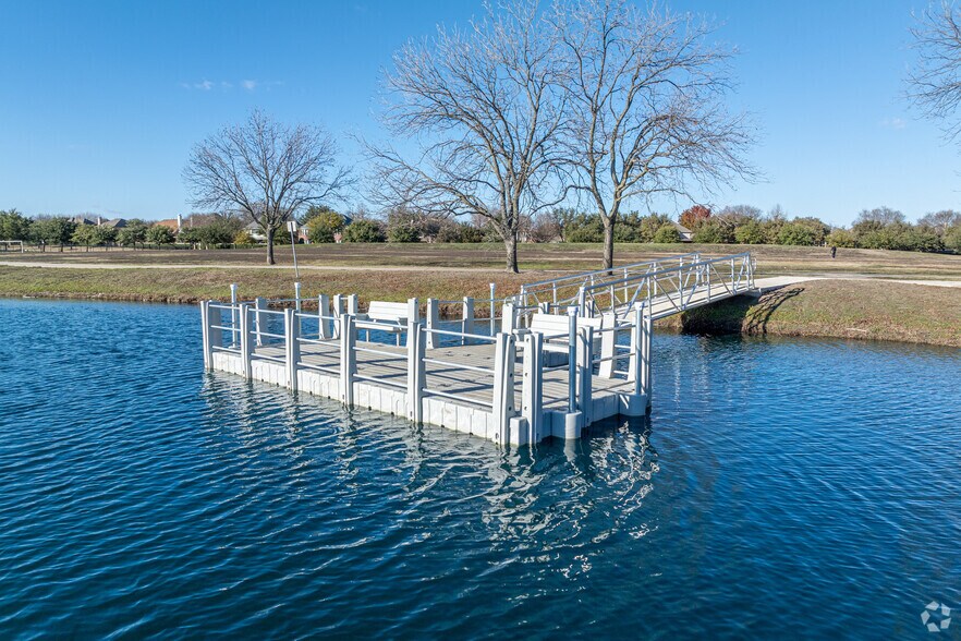 Serenity Park in McKinney has a fishing dock for the public to use.