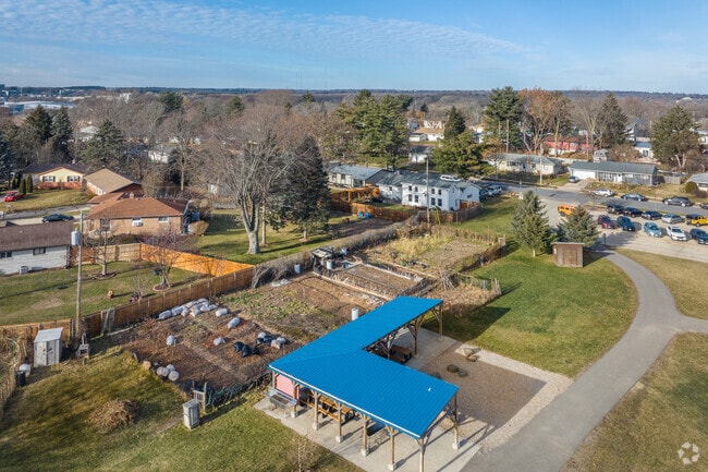 Lincoln Elementary School has a student garden for educational purposes.
