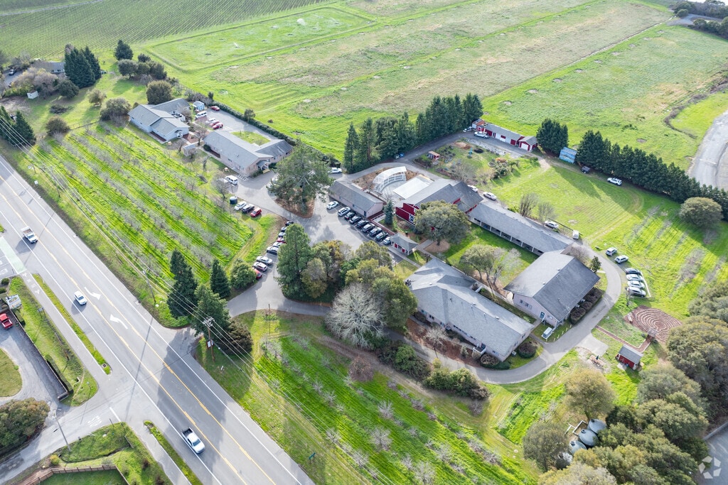 Journey High School offers a sprawling campus when viewed from above.