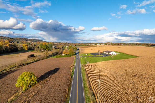 Halfmoon Valley Road connects Halfmoon to surrounding areas like State College.