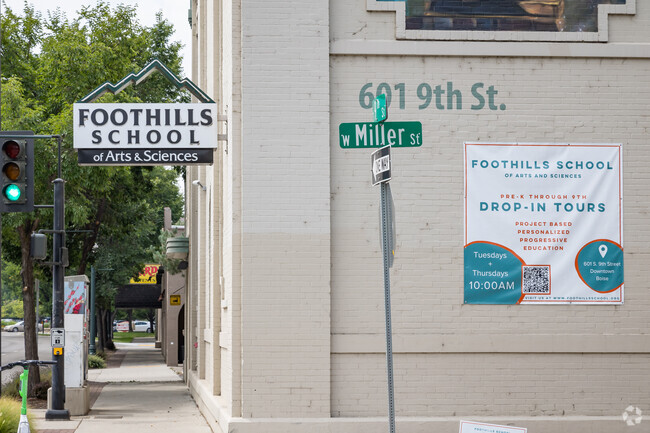 You can find the Foothills School of Art and Science at the corner of 6th and Miller in Boise.