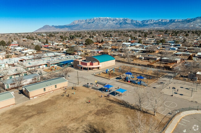 The field and playground at Zuni Elementary School.
