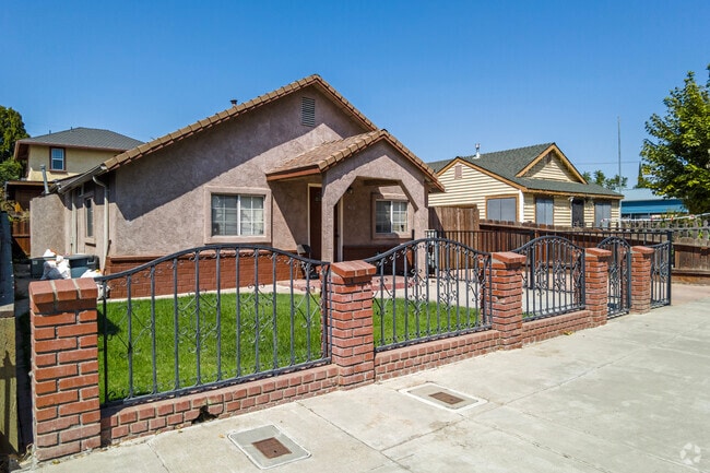Homes in Downtown Salida often have wrought iron fencing.