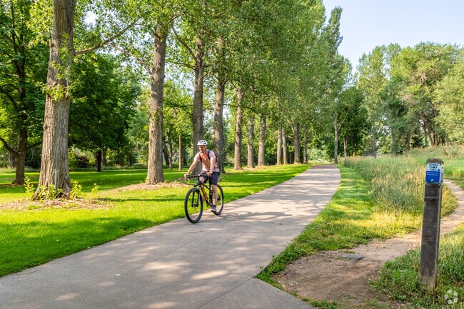Fischer Natural Area provides tree-lined biking trails.