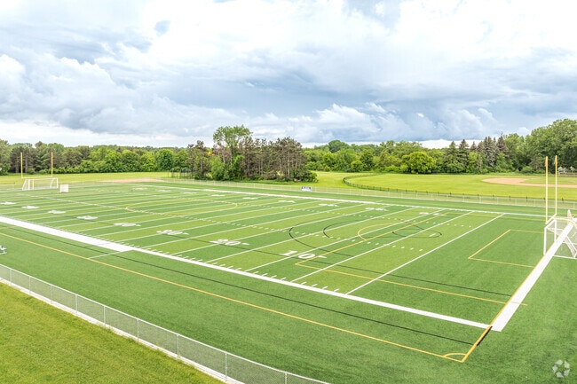 Anoka High School features a turf football field.