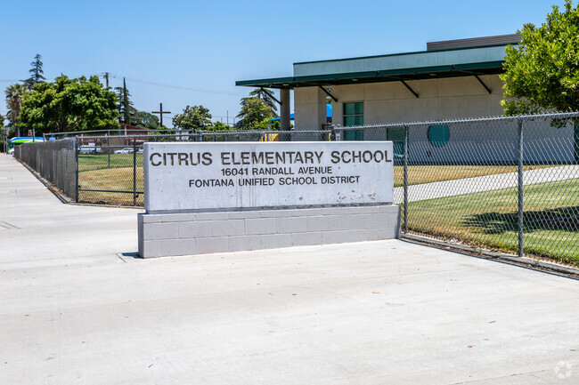 The signage at the entrance of Citrus Elementary School proudly displays its name.
