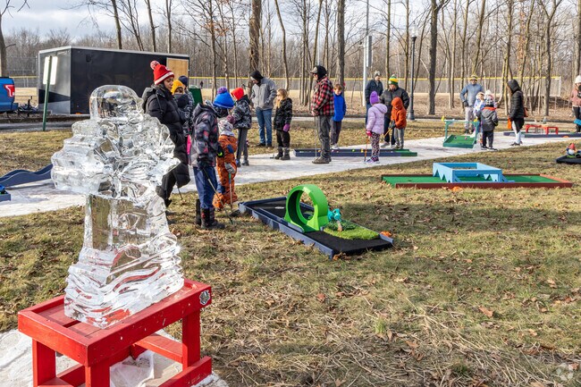 Play a round of arctic mini-golf at Winterfest in New Berlin near Orchard Hills.
