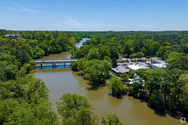 Paces, GA is partially bordered by the Chattahoochee River.