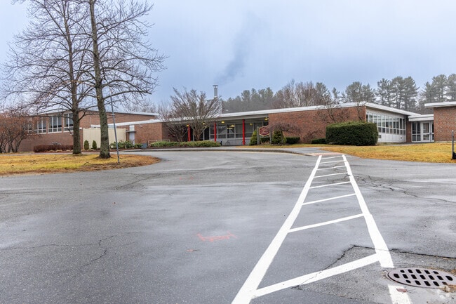The main arrival area of the Franklin Elementary School in North Andover, MA.