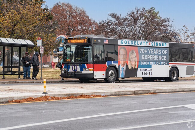 Residents of Hyde Park enjoy public transportation throughout the city.