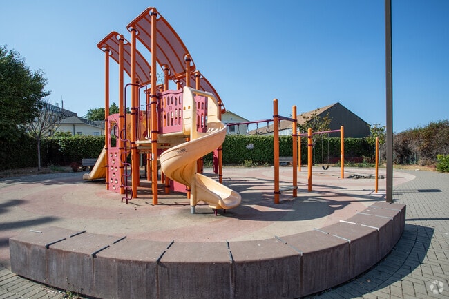 The playground at Durant Mini Park in Oakland is a favorite for kids in the Hoover -Foster area.