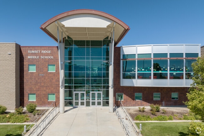 Sunset Ridge Middle School serves students in the Jordan Hills neighborhood.