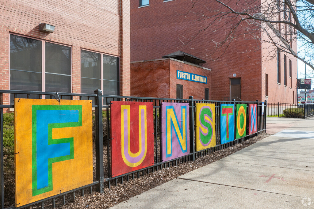 Main entrance of Funston Elementary School.