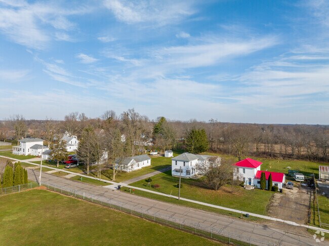 A row of homes in the village of Vermontville.