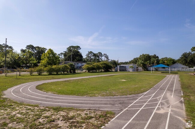 Kids are able to run on the track at Seabreeze Elementary School.