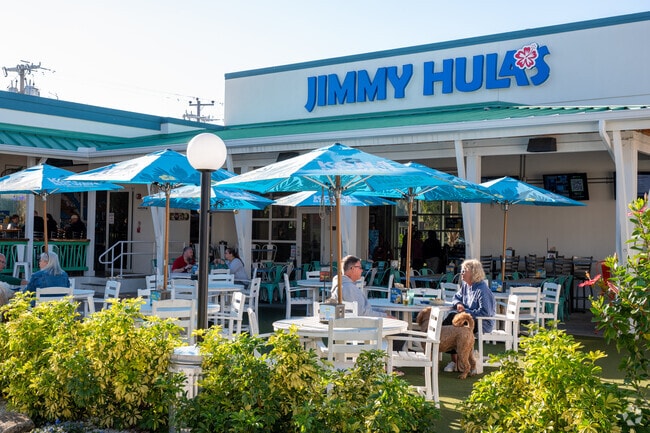 Locals of Bouchelle Island head to the historic district to enjoy food at Jimmy Hula's.