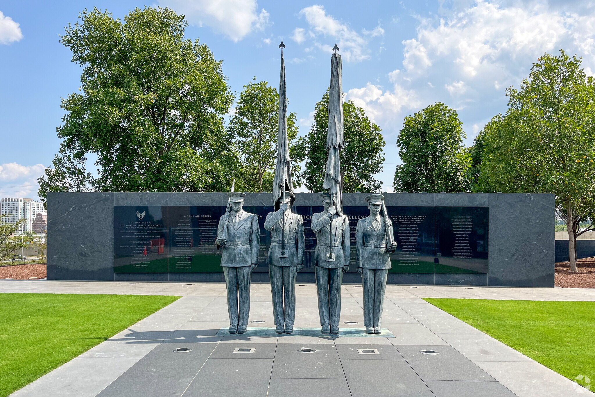 The Air Force Memorial is located in Foxcroft Heights across from the Pentagon.