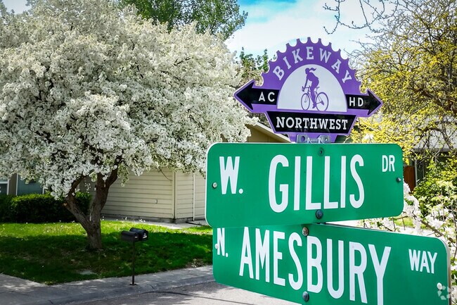 You can find bike lanes running from Northwest, Collister, Sunset,, and into downtown Boise.