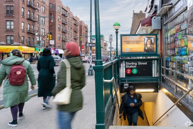 At Sterling and Nostrand there is a 2 and 5 train stop in Prospect Lefferts Gardens.