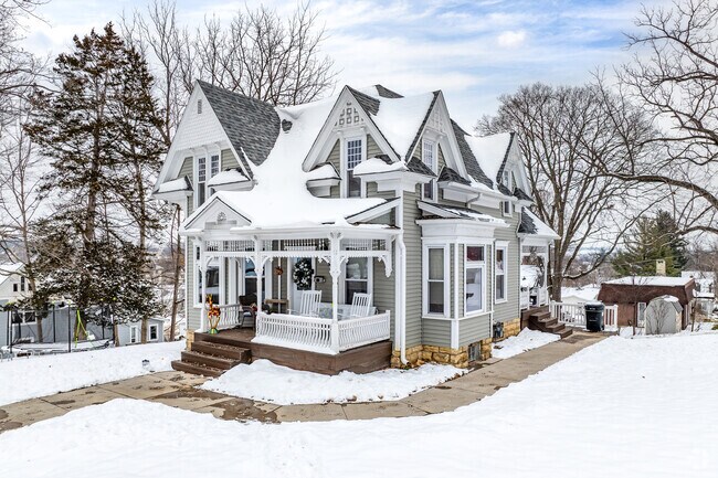 Anamosa features Victorian and other historic home styles.
