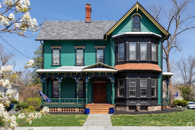 Stockton street has many historical Victorian homes in Hightstown.
