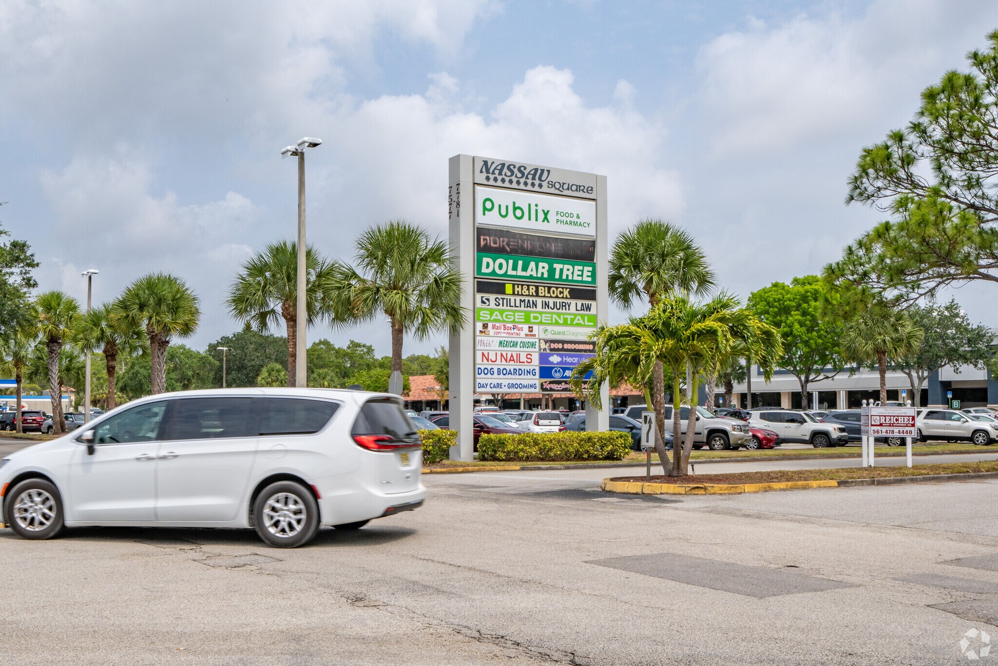Charming retail shops line the streets of Palm Beach National neighborhood.