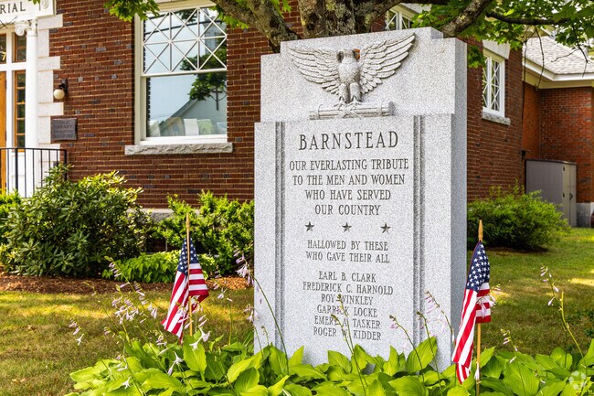 The Barnstead display in front of the Oscar Foss Memorial Library in Barnstead, NH.