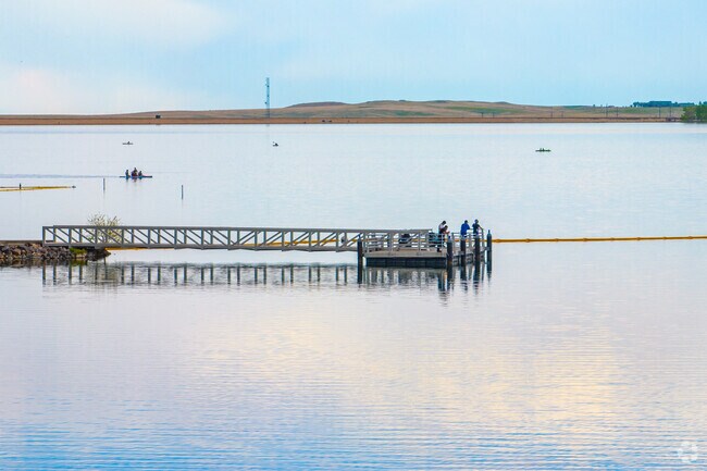 Aurora Reservoir is popular with fishermen and kayakers alike.