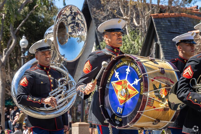 The Annual Patriots Day Parade in Laguna Beach features an exciting lineup of local marching bands and color gaurds.