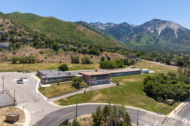 Eastwood Elementary school has magnificent views of the Wasatch Mountains in Mount Olympus.
