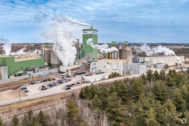 The Sappi paper mill processes around 5,500 tons of wood each day and is a major employer in Cloquet.