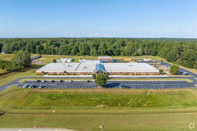 Bethlehem Elementary School is surrounded by trees and mature neighborhoods.