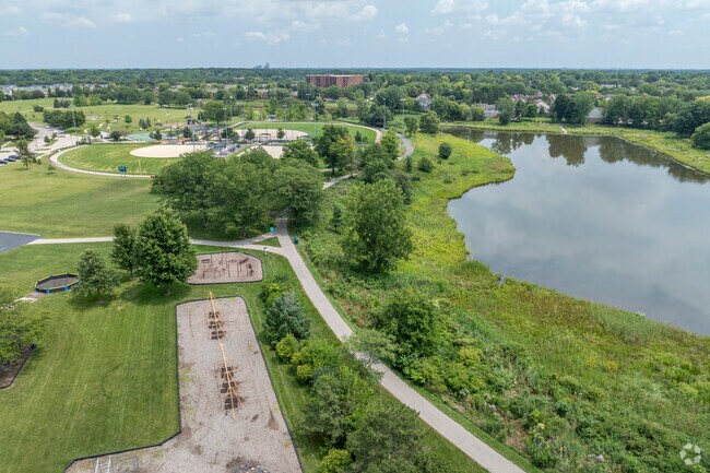 Erickson Elementary School backs up to a beautiful green space.